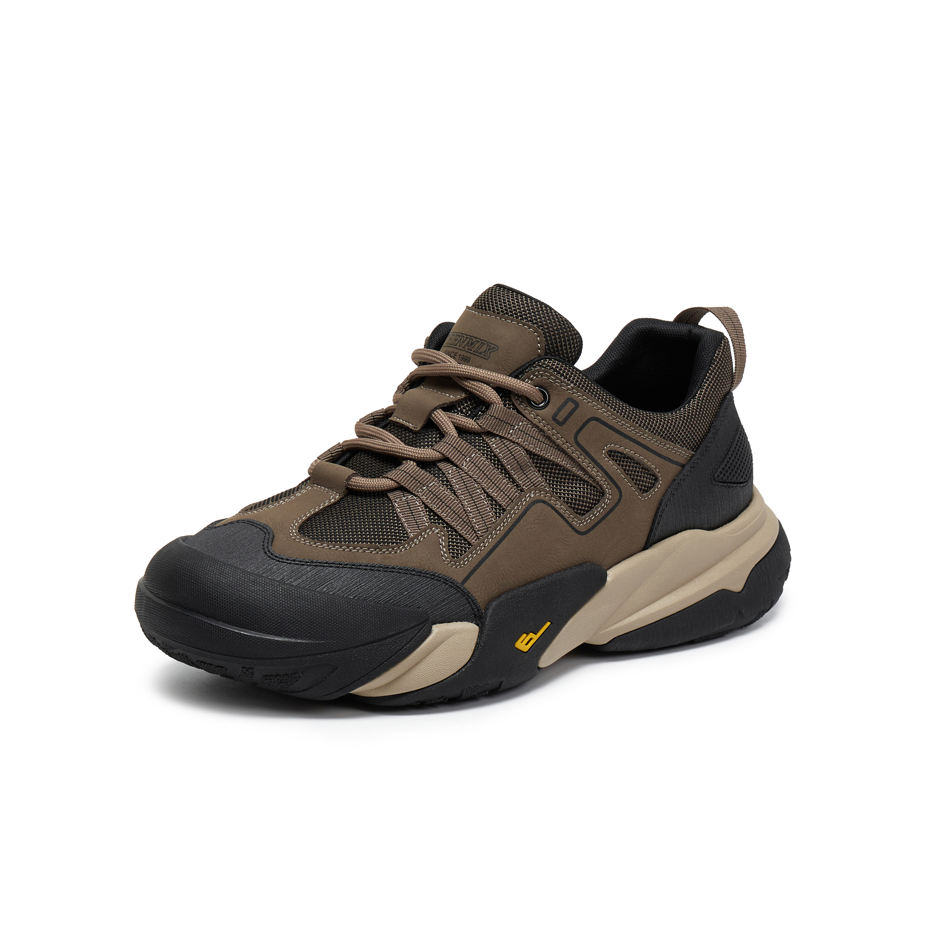 天美意2025冬新款商场同款厚底拼色百搭运动男休闲鞋3XR01DM5