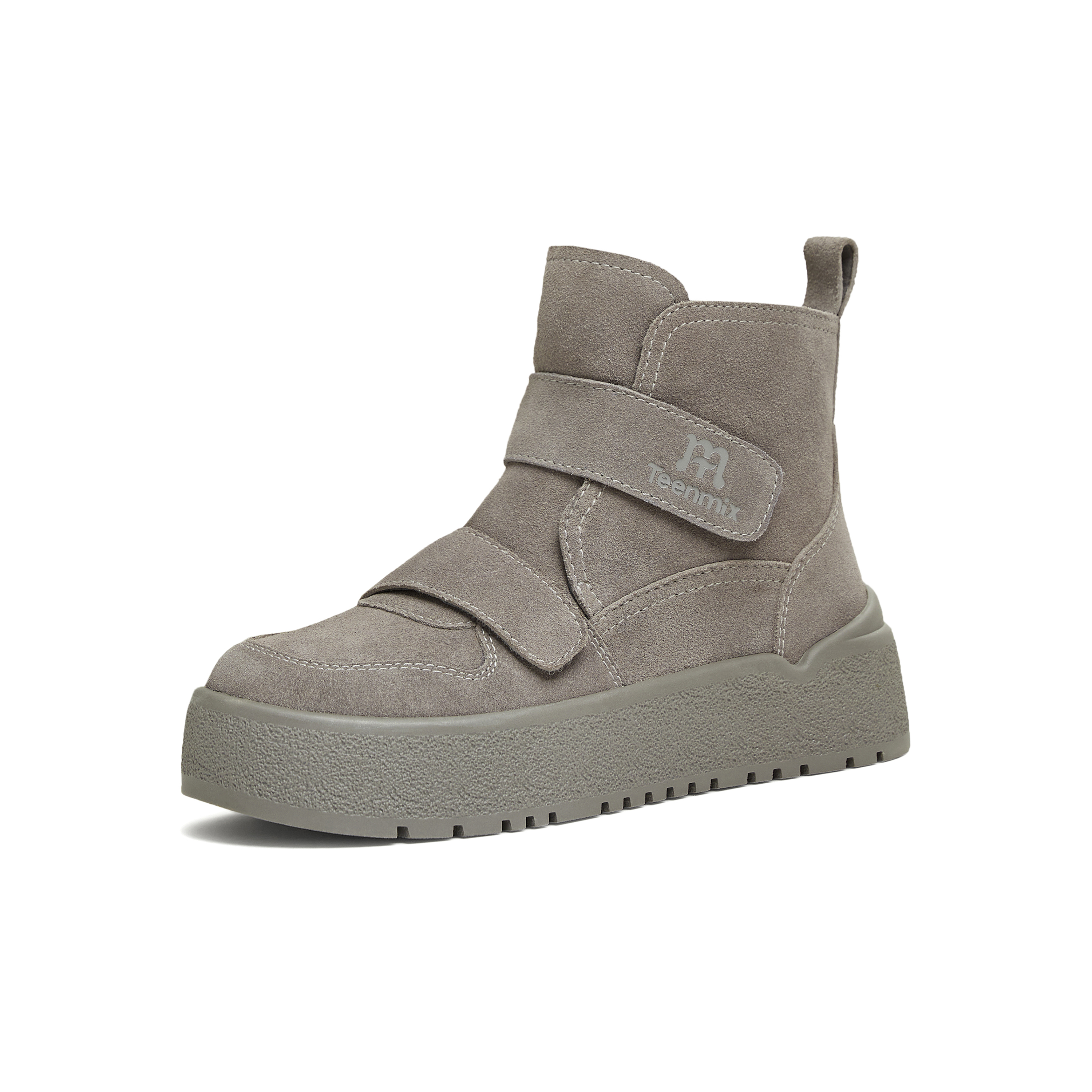 天美意2025冬新款商场同款魔术贴毛绒舒适短靴女雪地靴CCR42DD5