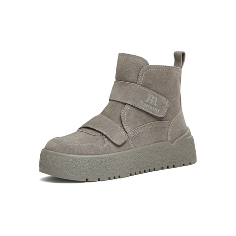 天美意2025冬新款商场同款魔术贴毛绒舒适短靴女雪地靴CCR42DD5