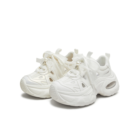 天美意2025秋新款时尚潮流百搭厚底镂空小个子女老爹鞋KD121CM5