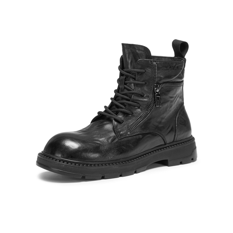 天美意2025冬新款商场同款厚底休闲百搭短靴男马丁靴3XP01DD5