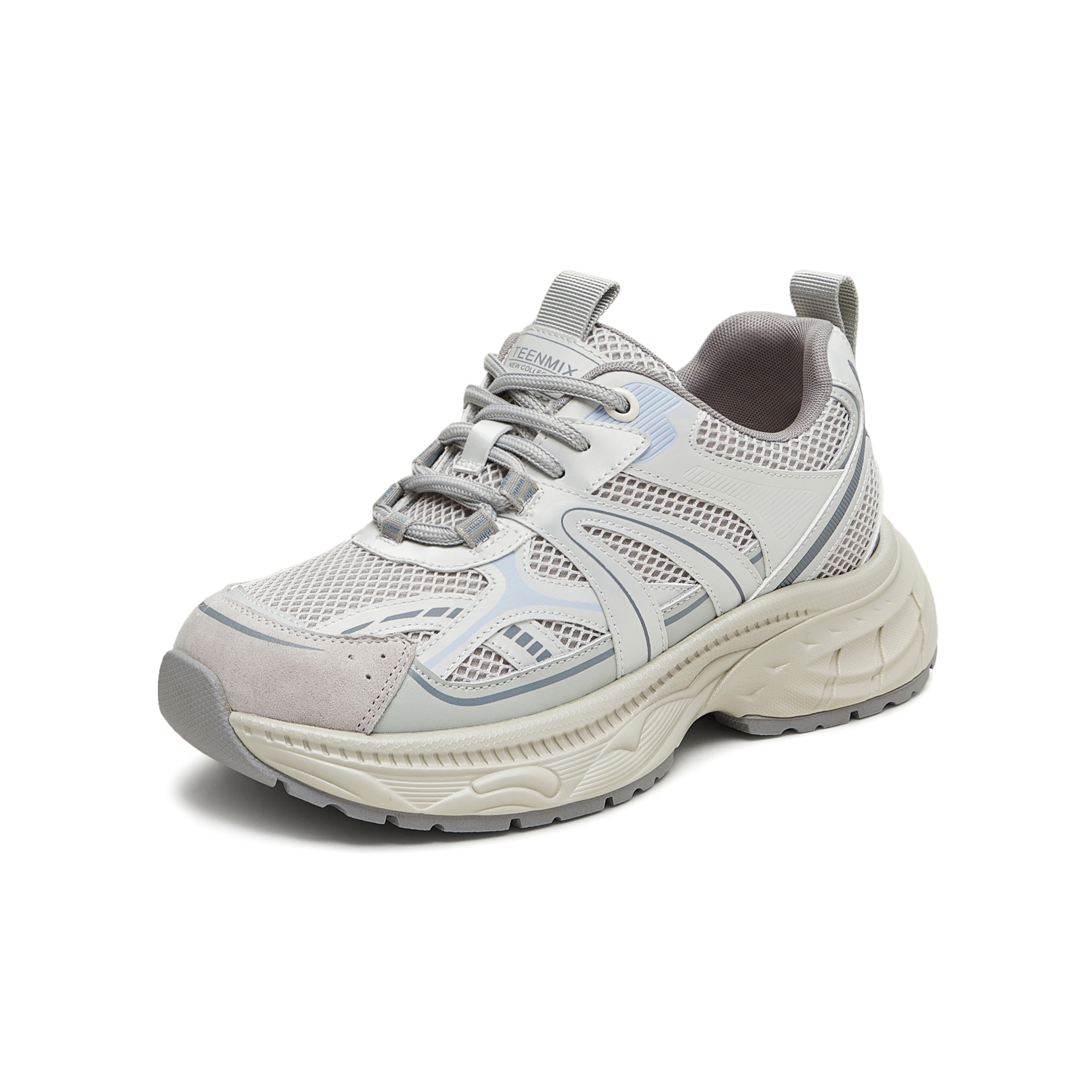 天美意2025秋新款休闲系带厚底百搭运动户外女老爹鞋KD113CM5