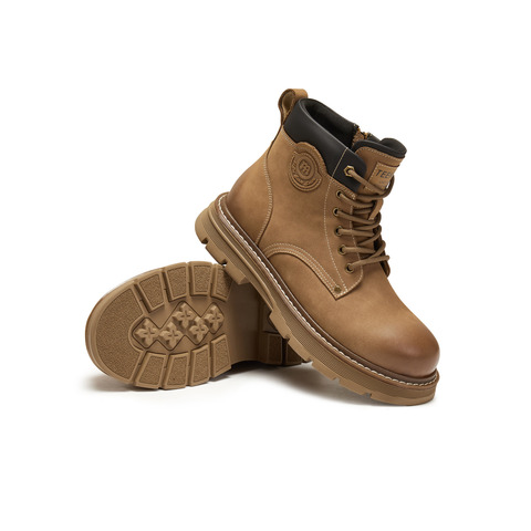 天美意2025冬新款商场同款大黄靴系带户外短靴男马丁靴WCL01DD5