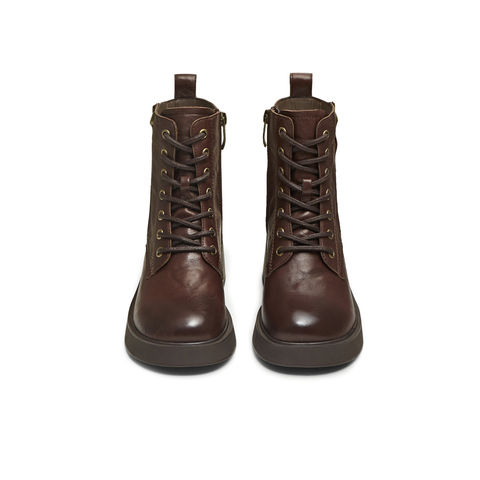 天美意2025冬新款粗跟复古英伦风短靴百搭休闲女马丁靴KDX26DD5