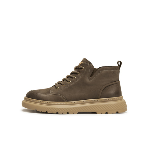 天美意2025冬新款商场同款厚底英伦复古风男工装鞋3XY01DD5