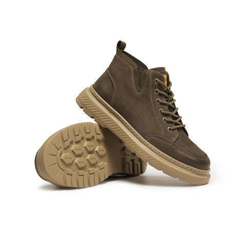 天美意2025冬新款商场同款厚底英伦复古风男工装鞋3XY01DD5