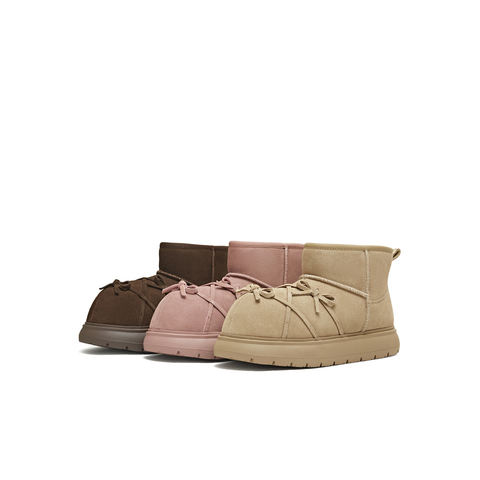 天美意2025冬新款厚底保暖棉鞋日常百搭短靴女雪地靴KXD47DD5