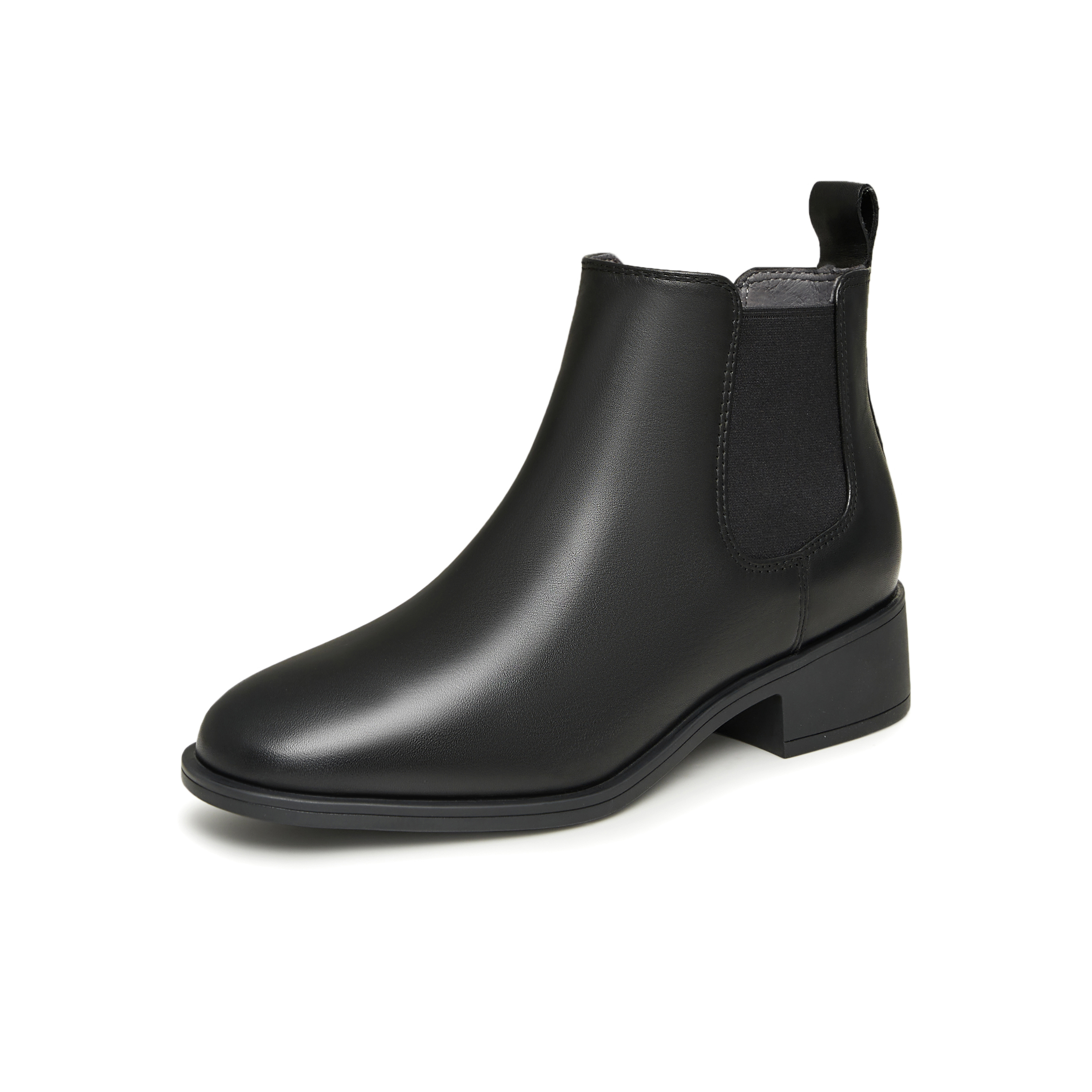 天美意2025冬新款优雅复古切尔西靴气质通勤百搭女短靴CSV43DD5