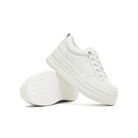 天美意2025冬新款休闲厚底百搭增高潮流通勤女休闲鞋KB099DM5