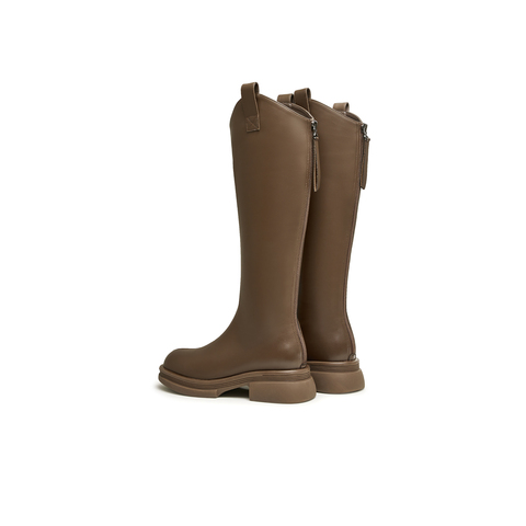 天美意2025冬新款商场同款气质优雅时装靴休闲女高筒靴BH641DG5