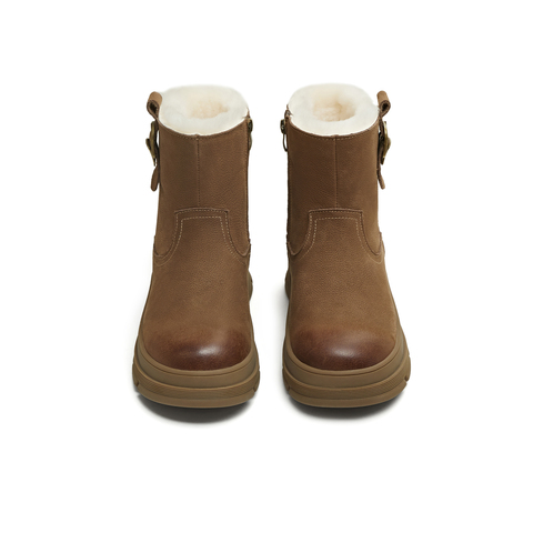 天美意2025冬新款潮流短靴保暖户外一脚蹬舒适女雪地靴KXD55DZ5