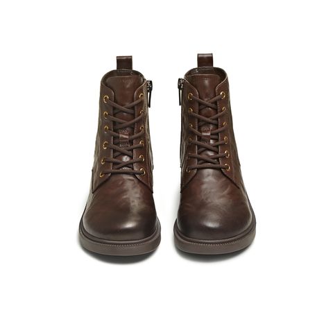 天美意2025冬新款休闲系带复古百搭厚底显瘦女马丁靴CNG47DD5