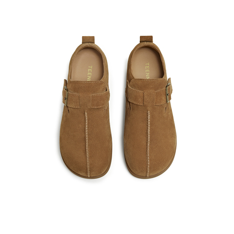 天美意2025冬新款百搭单鞋满帮一脚蹬复古潮流女勃肯鞋KK079DM5