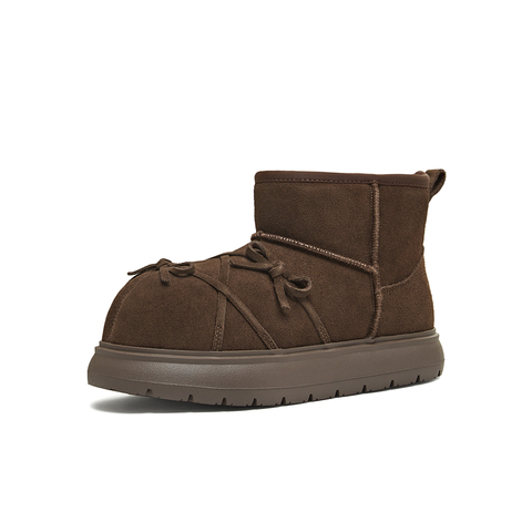 天美意2025冬新款厚底保暖棉鞋日常百搭短靴女雪地靴KXD47DD5