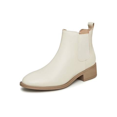 天美意2025冬新款优雅复古切尔西靴气质通勤百搭女短靴CSV43DD5