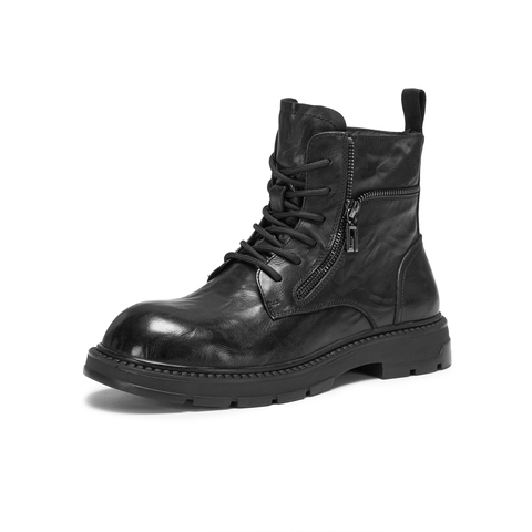 天美意2025冬新款商场同款厚底休闲百搭短靴男马丁靴3XP01DD5