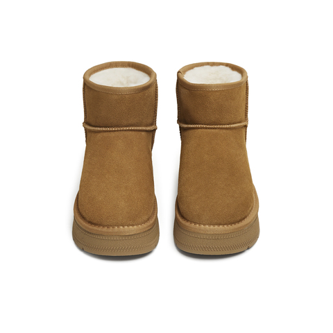 天美意2025冬新款厚底加绒保暖短靴子日常百搭女雪地靴KXD78DD5