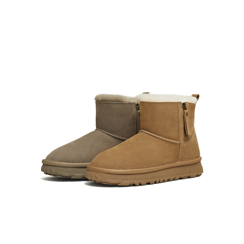 天美意2025冬新款厚底休闲加绒保暖百搭短靴女雪地靴KXD72DZ5