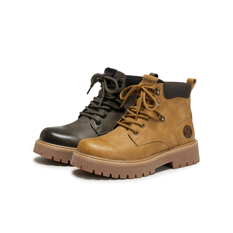 天美意2025冬新款商场同款复古百搭户外短靴男马丁靴3XQ01DD5