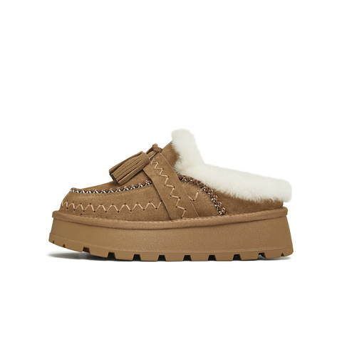 天美意2025冬新款厚底休闲百搭加绒雪地靴保暖女靴KXD70DD5