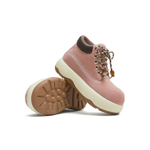 天美意2025冬新款丑萌复古系带马丁靴百搭短靴女大头靴KDX13DD5