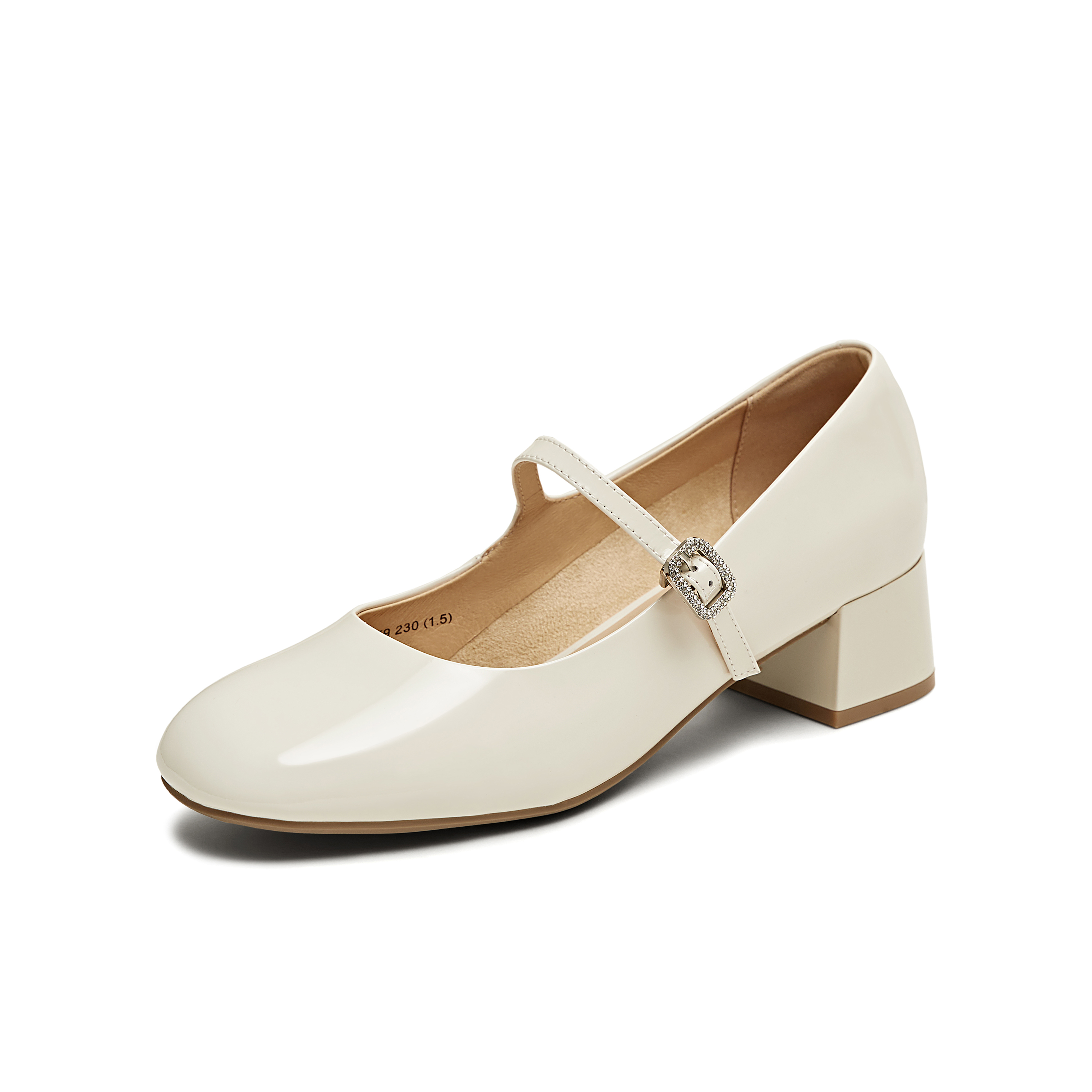 天美意2025秋新款中跟皮鞋法式单鞋气质百搭女玛丽珍鞋KM079CQ5