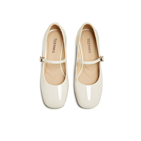 天美意2025秋新款中跟皮鞋法式单鞋气质百搭女玛丽珍鞋KM079CQ5