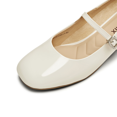 天美意2025秋新款中跟皮鞋法式单鞋气质百搭女玛丽珍鞋KM079CQ5