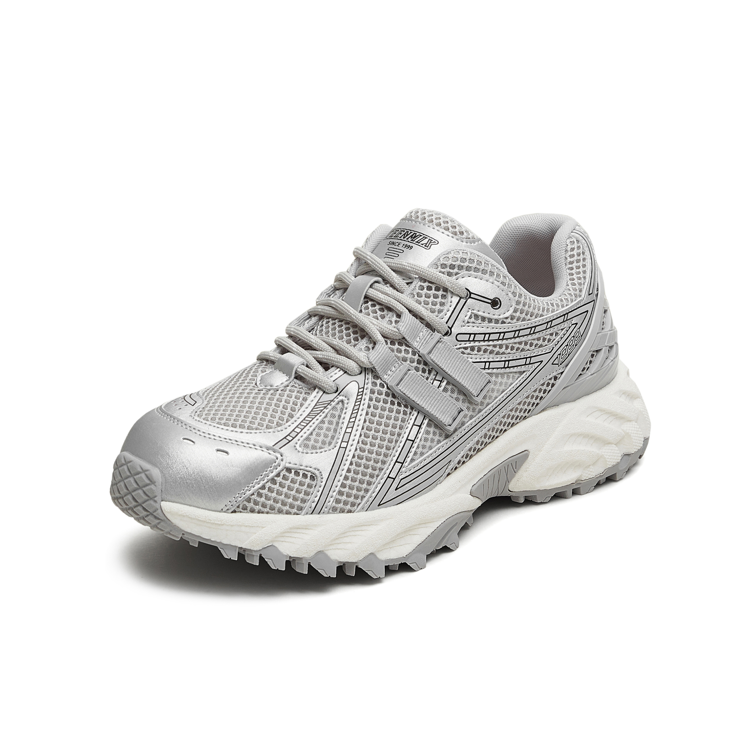 天美意2025秋新款厚底拼色潮流运动户外老爹鞋女休闲鞋KD100CM5