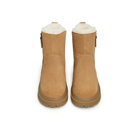 天美意2025冬新款经典复古加绒雪地靴保暖休闲百搭女靴NXD62DD5