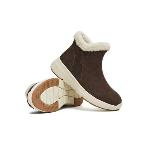 天美意2025冬新款厚底保暖百搭棉鞋女时尚雪地靴KXD77DD5