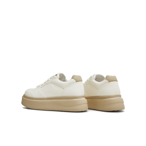 天美意2025秋新款厚底系带日常舒适小白鞋女休闲鞋KB093CM5