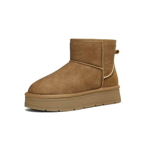 天美意2025冬新款厚底加绒保暖短靴子日常百搭女雪地靴KXD78DD5