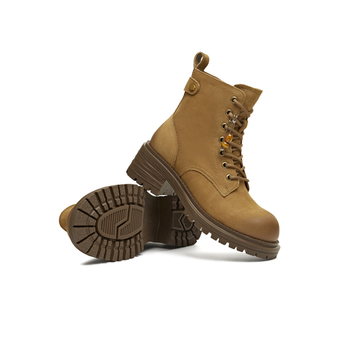 天美意2025冬新款商场同款系带户外百搭增高女马丁靴BM671DD5