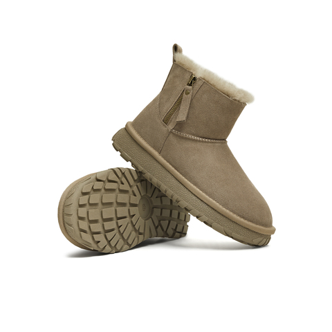 天美意2025冬新款厚底休闲加绒保暖百搭短靴女雪地靴KXD72DZ5