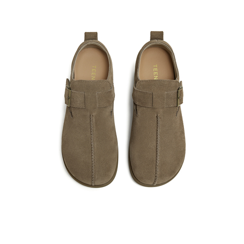 天美意2025冬新款百搭单鞋满帮一脚蹬复古潮流女勃肯鞋KK079DM5