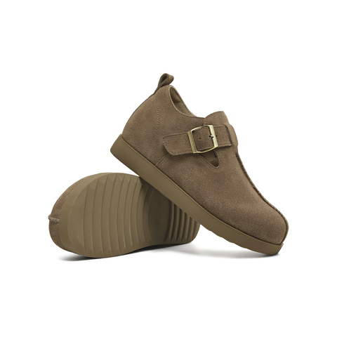 天美意2025冬新款百搭单鞋满帮一脚蹬复古潮流女勃肯鞋KK079DM5