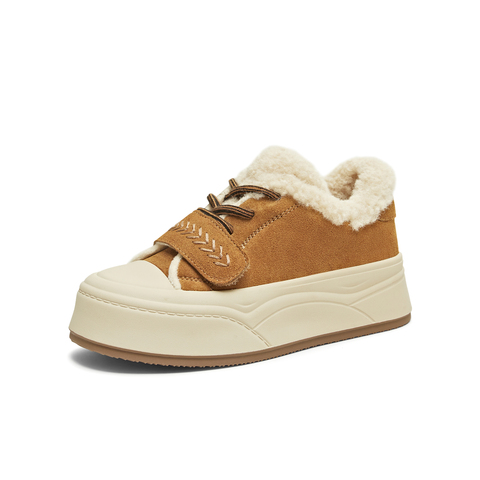 天美意2025冬新款休闲运动纯色百搭潮流低帮厚底女板鞋KB100DM5