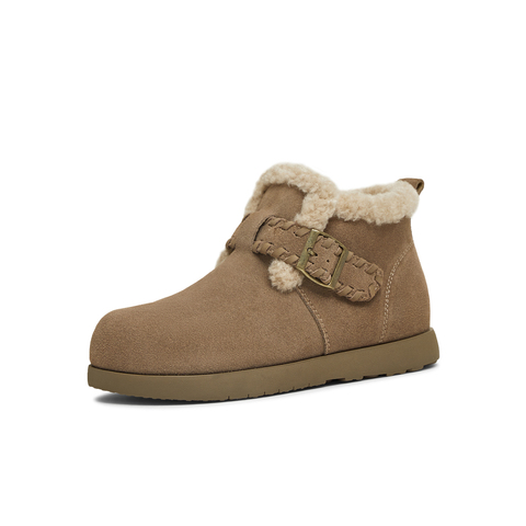 天美意2025冬新款商场同款厚底复古百搭保暖女雪地靴BM111DD5