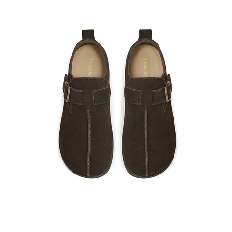 天美意2025冬新款百搭单鞋满帮一脚蹬复古潮流女勃肯鞋KK079DM5