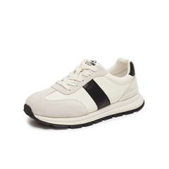 天美意2025秋新款休闲系带厚底拼色复古百搭男阿甘鞋AGX62CM5