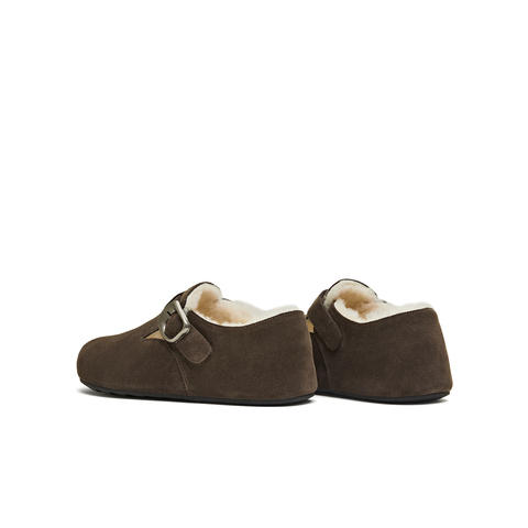 天美意2025秋新款平跟英伦复古百搭休闲单鞋女勃肯鞋KK010CM5