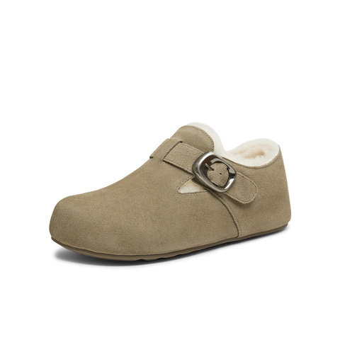 天美意2025秋新款平跟英伦复古百搭休闲单鞋女勃肯鞋KK010CM5