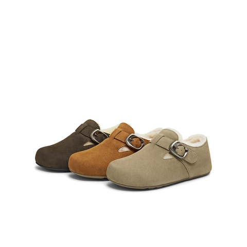 天美意2025秋新款平跟英伦复古百搭休闲单鞋女勃肯鞋KK010CM5