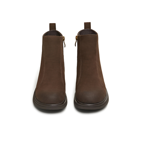 天美意2025冬新款商场同款厚底复古百搭短靴女时装靴BL661DD5