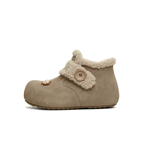 天美意2025冬新款商场同款舒适保暖毛绒勃肯鞋女雪地靴BM142DD5