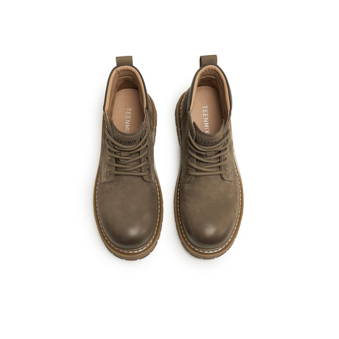 天美意2025冬新款商场同款厚底休闲百搭短靴男马丁靴3ZY01DD5