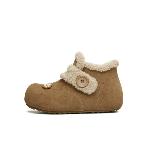 天美意2025冬新款商场同款舒适保暖毛绒勃肯鞋女雪地靴BM142DD5