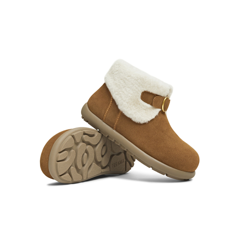 天美意2025冬新款复古毛绒保暖百搭户外棉鞋女雪地靴CER41DD5