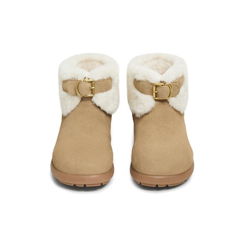 天美意2025冬新款复古毛绒保暖百搭户外棉鞋女雪地靴CER41DD5